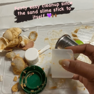 Beach Sand Slime; Sensory Play